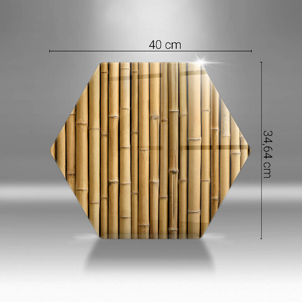 Skärbräda glas sexhörning Natur boho bambu