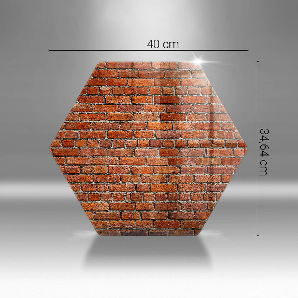 Skärbräda glas sexhörning Vägg av tegelvägg