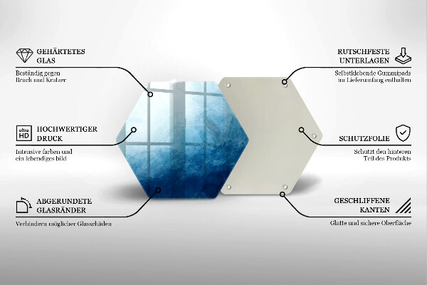 Skärbräda glas sexhörning Abstrakt bakgrund