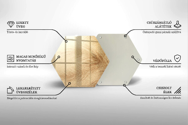 Skärbräda glas sexhörning Strandsandsemester