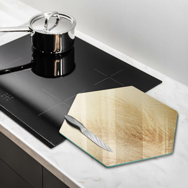 Skärbräda glas sexhörning Strandsandsemester