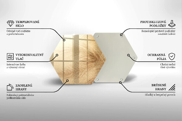 Skärbräda glas sexhörning Strandsandsemester