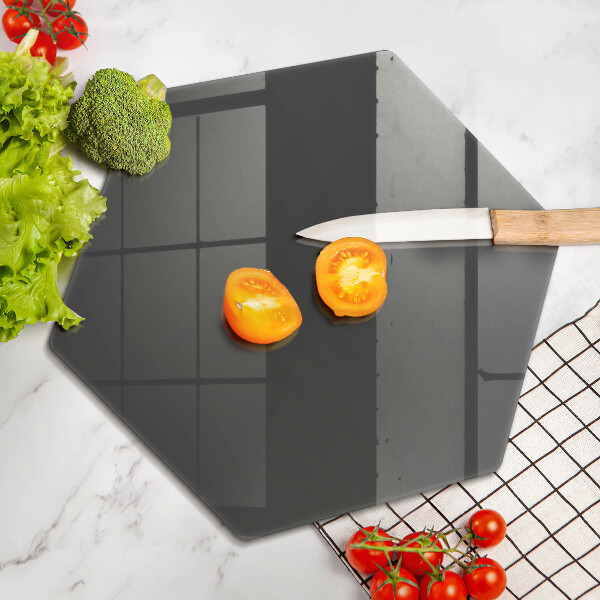 Skärbräda glas sexhörning Färg grå