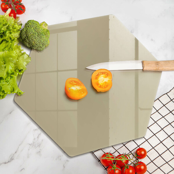 Skärbräda glas sexhörning Beige färg