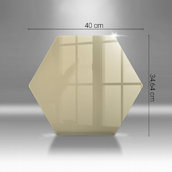 Skärbräda glas sexhörning Beige färg