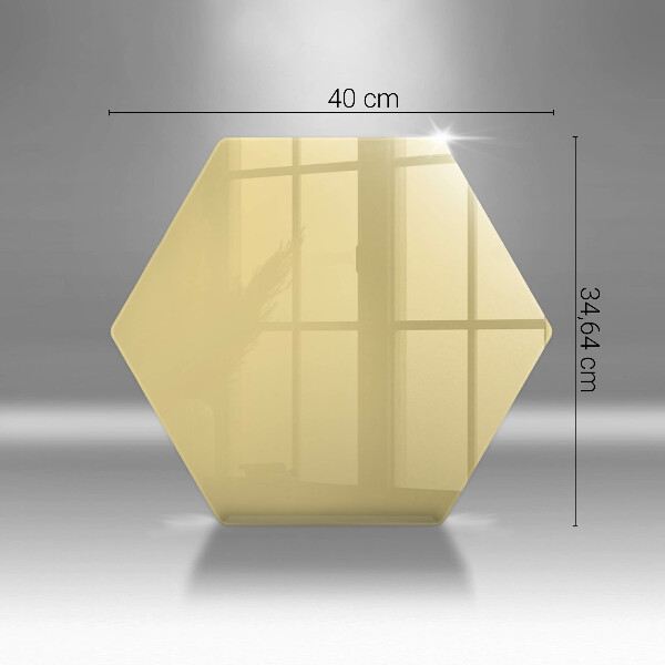 Skärbräda glas sexhörning Gul