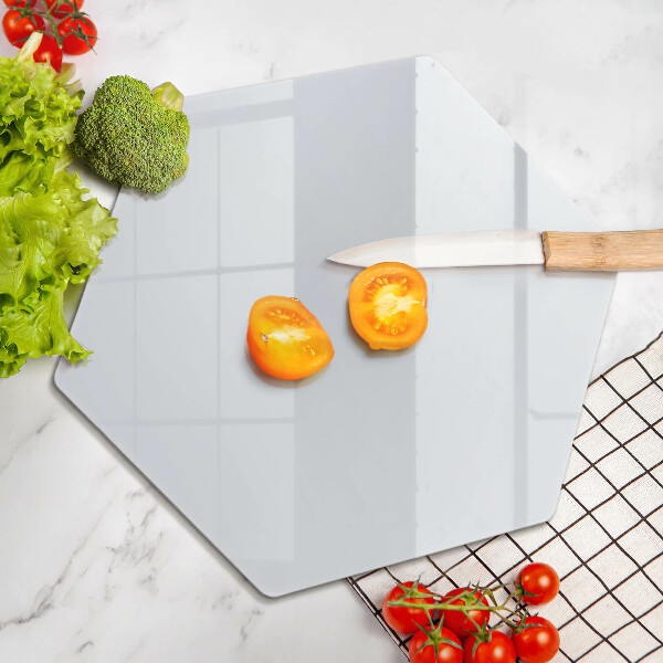 Skärbräda glas sexhörning Färg vit