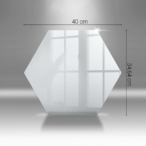 Skärbräda glas sexhörning Färg vit