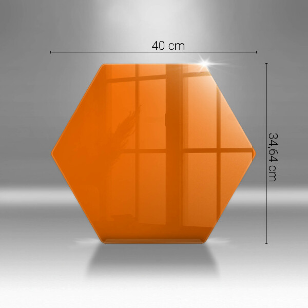 Skärbräda glas sexhörning Orange färg