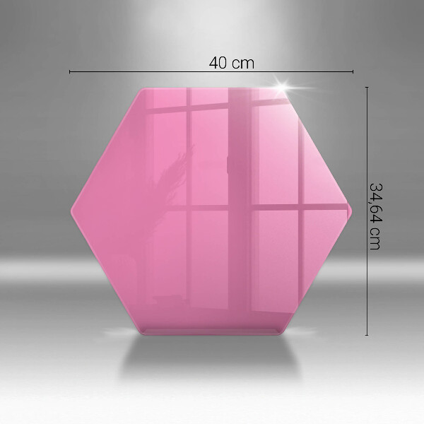 Skärbräda glas sexhörning Färg rosa