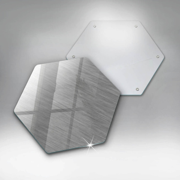 Skärbräda glas sexhörning Metall textur bakgrund