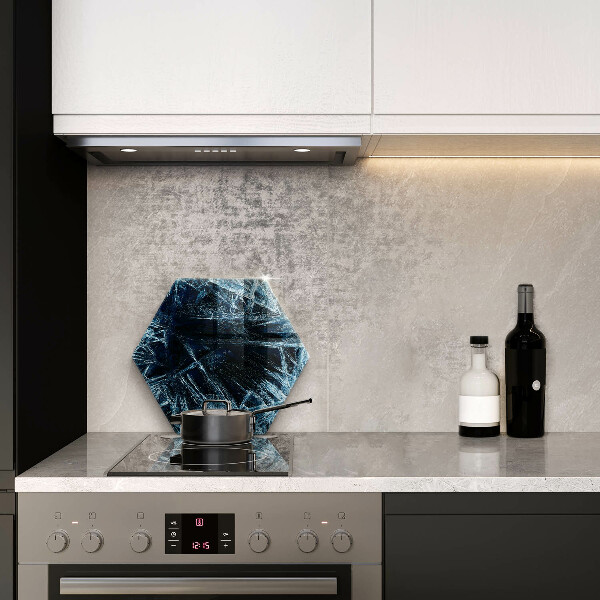 Skärbräda glas sexhörning Struktur av skarp is