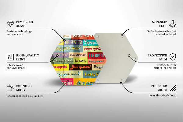 Skärbräda glas sexhörning Undertexter Bon appetit språk