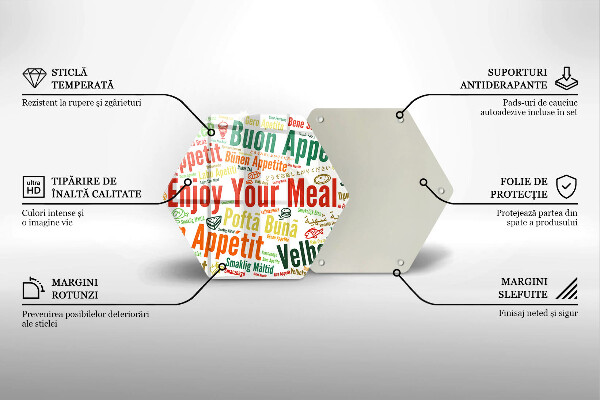 Skärbräda glas sexhörning Undertexter Bon appetit språk
