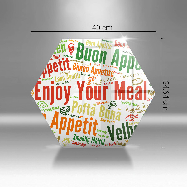 Skärbräda glas sexhörning Undertexter Bon appetit språk