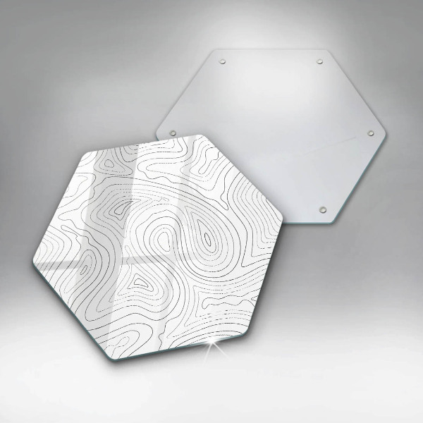 Skärbräda glas sexhörning Abstrakta former