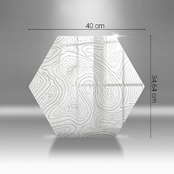 Skärbräda glas sexhörning Abstrakta former