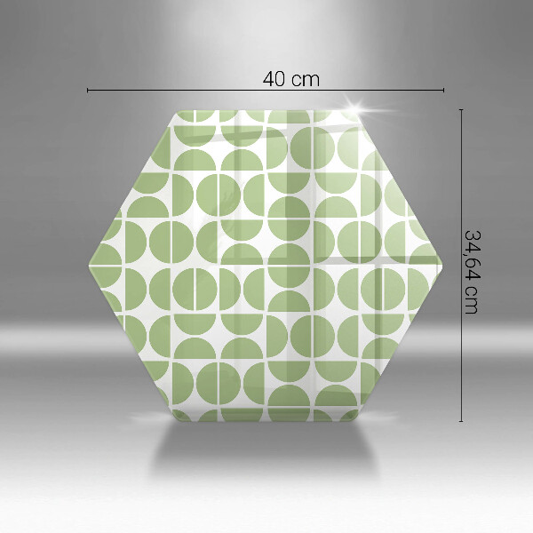 Skärbräda glas sexhörning Mönster av boho-former