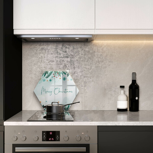 Skärbräda glas sexhörning God jul inskription