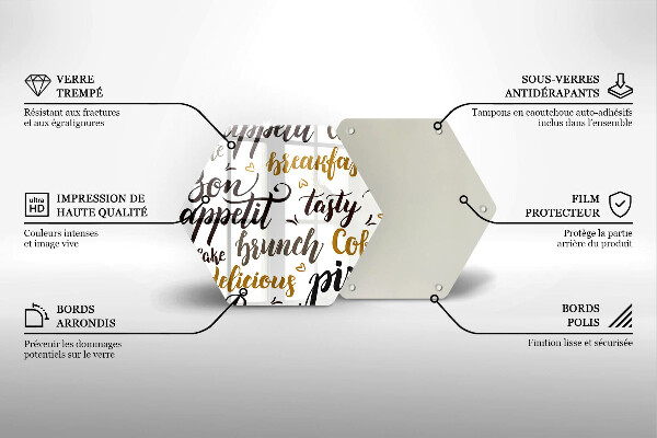 Skärbräda glas sexhörning God aptit undertexter
