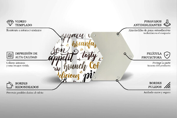 Skärbräda glas sexhörning God aptit undertexter