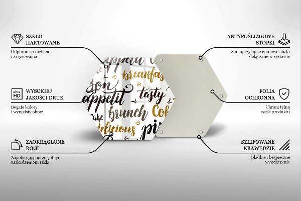 Skärbräda glas sexhörning God aptit undertexter