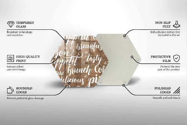 Skärbräda glas sexhörning God aptit undertexter