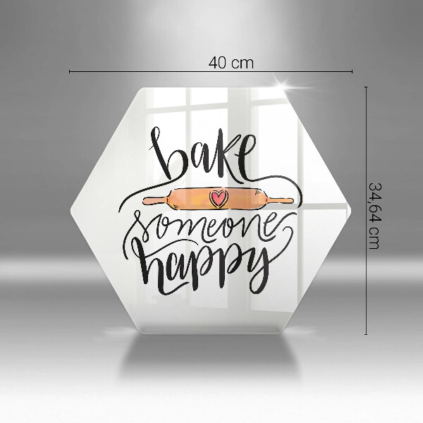 Skärbräda glas sexhörning Baka någon glad