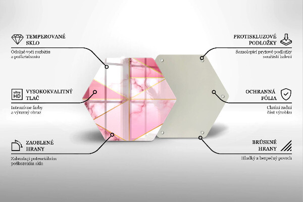 Skärbräda glas sexhörning Geometrisk marmor