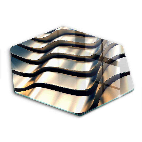 Skärbräda glas sexhörning 3D metallformer
