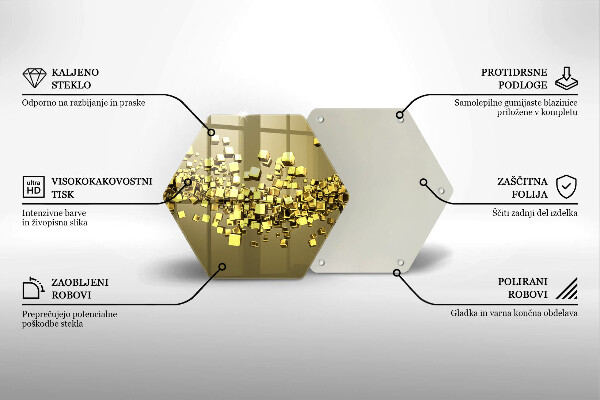Skärbräda glas sexhörning Abstrakt 3D-geometri