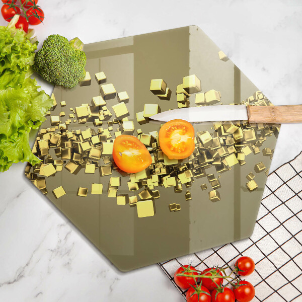 Skärbräda glas sexhörning Abstrakt 3D-geometri