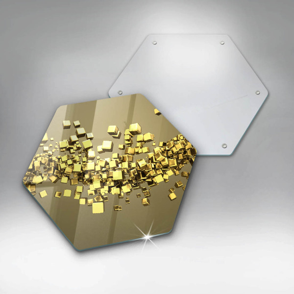 Skärbräda glas sexhörning Abstrakt 3D-geometri