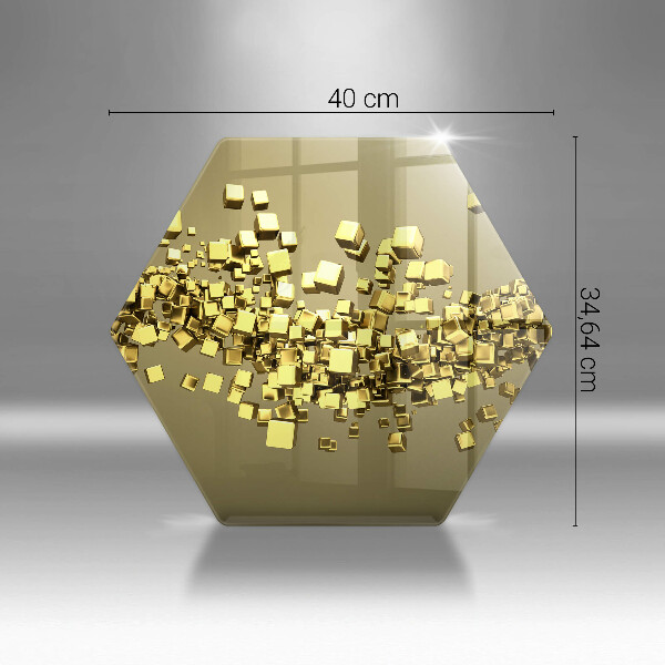 Skärbräda glas sexhörning Abstrakt 3D-geometri