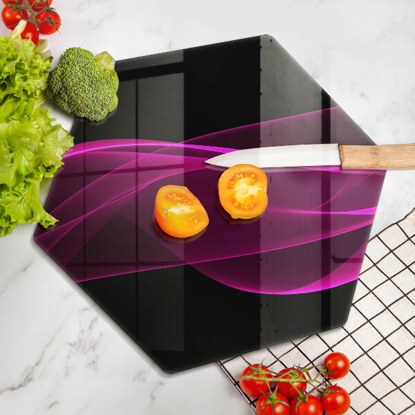 Skärbräda glas sexhörning Rosa abstraktion