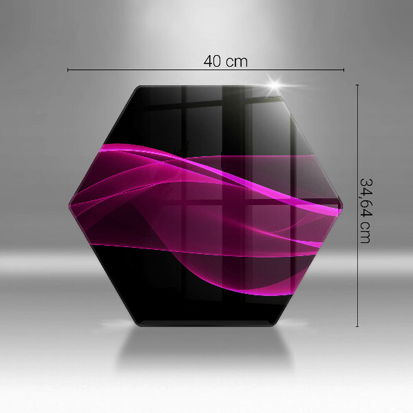 Skärbräda glas sexhörning Rosa abstraktion