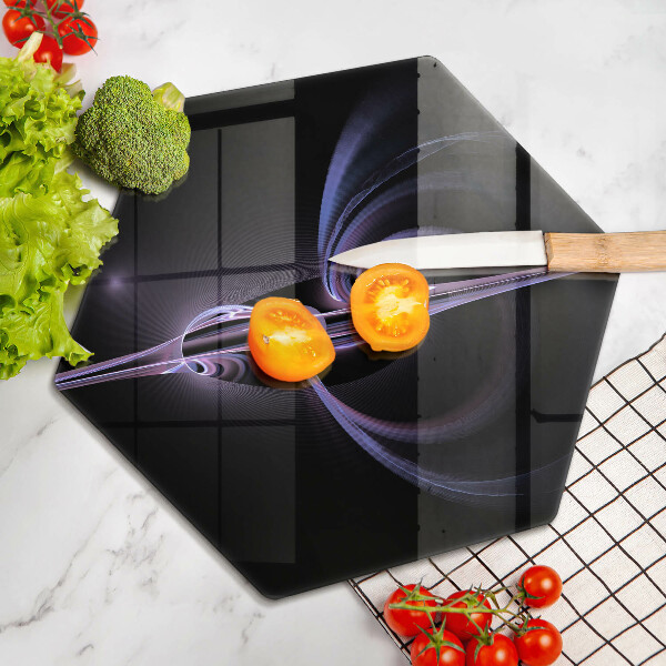 Skärbräda glas sexhörning Modern abstraktion