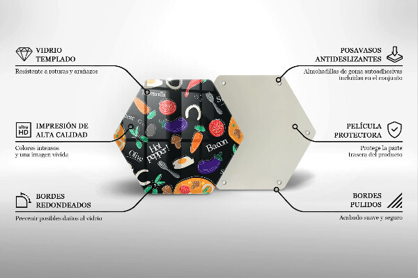 Skärbräda glas sexhörning Mat illustration