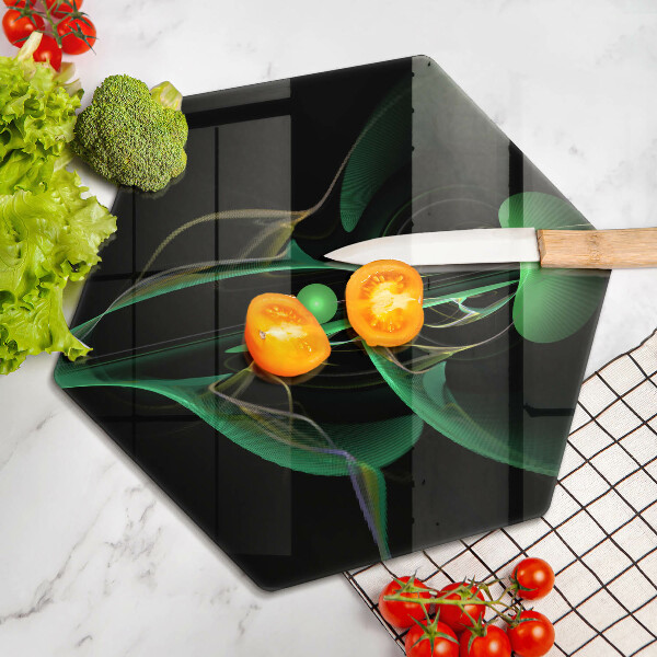 Skärbräda glas sexhörning Modern abstraktion