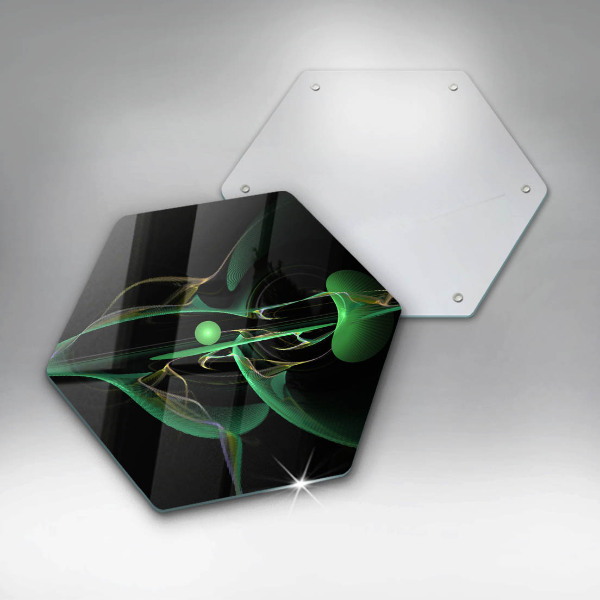 Skärbräda glas sexhörning Modern abstraktion