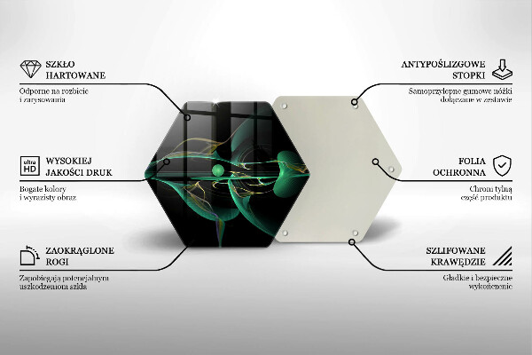 Skärbräda glas sexhörning Modern abstraktion
