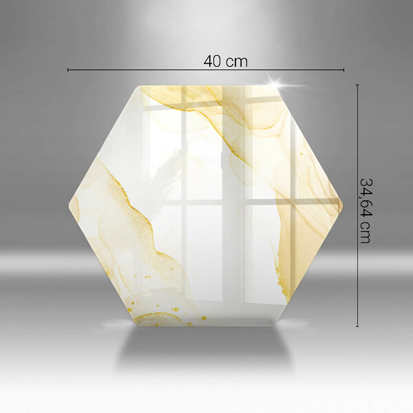 Skärbräda glas sexhörning Gyllene abstraktion