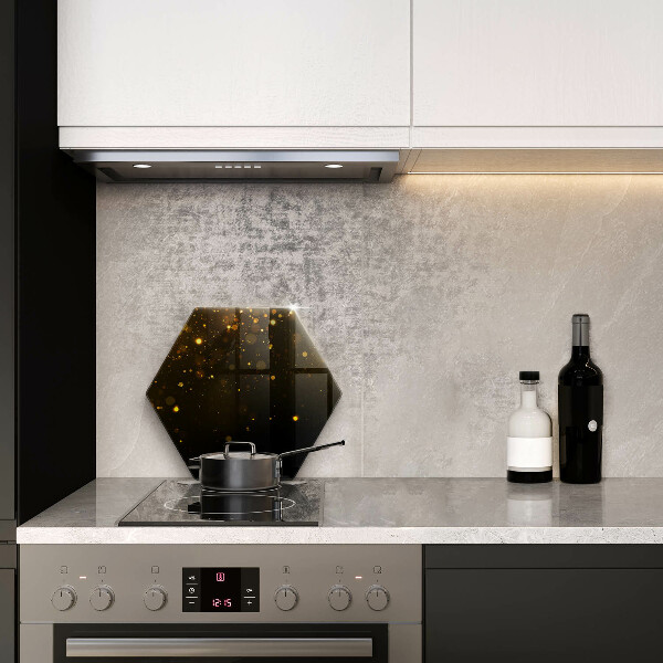 Skärbräda glas sexhörning Guldglitter