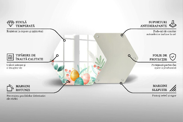 Skärbräda glas sexhörning påskägg
