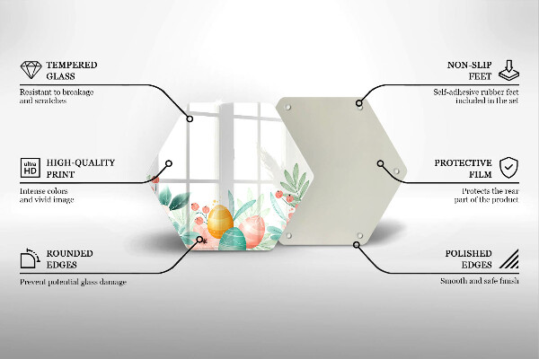 Skärbräda glas sexhörning påskägg