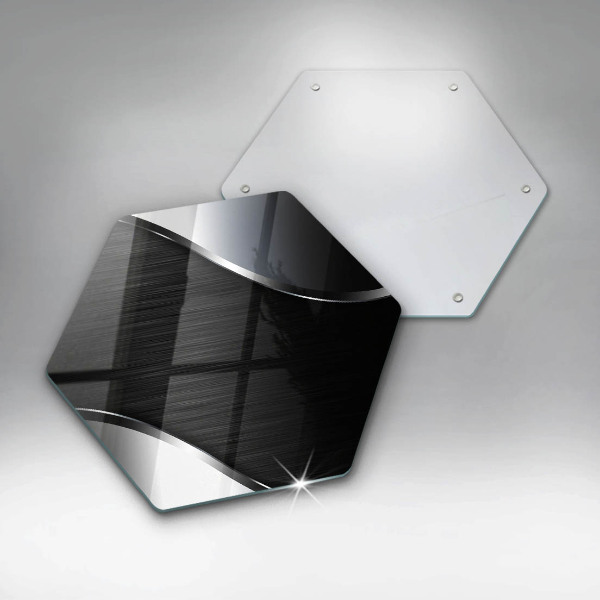 Skärbräda glas sexhörning Metallabstraktion