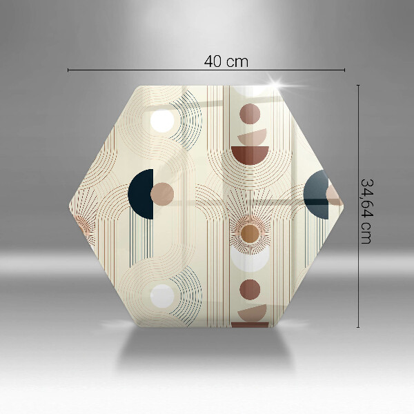 Skärbräda glas sexhörning Boho geometri former