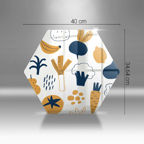 Skärbräda glas sexhörning Mat illustration