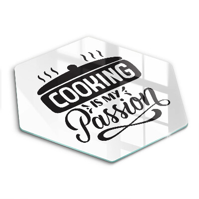 Skärbräda glas sexhörning Matlagning är min passion