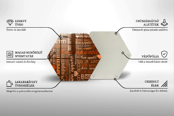 Skärbräda glas sexhörning God aptit undertexter
